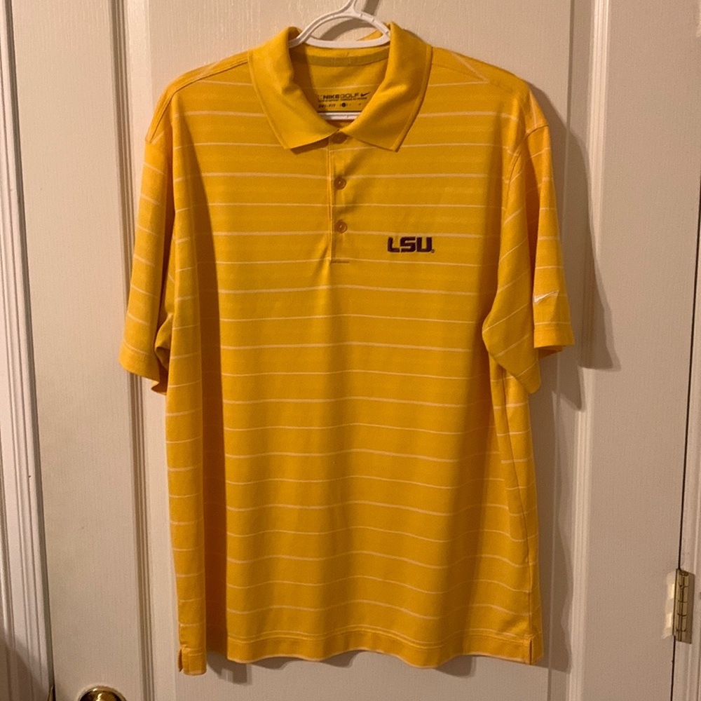 Men’s Nike DRI-FIT LSU Golf shirt size M